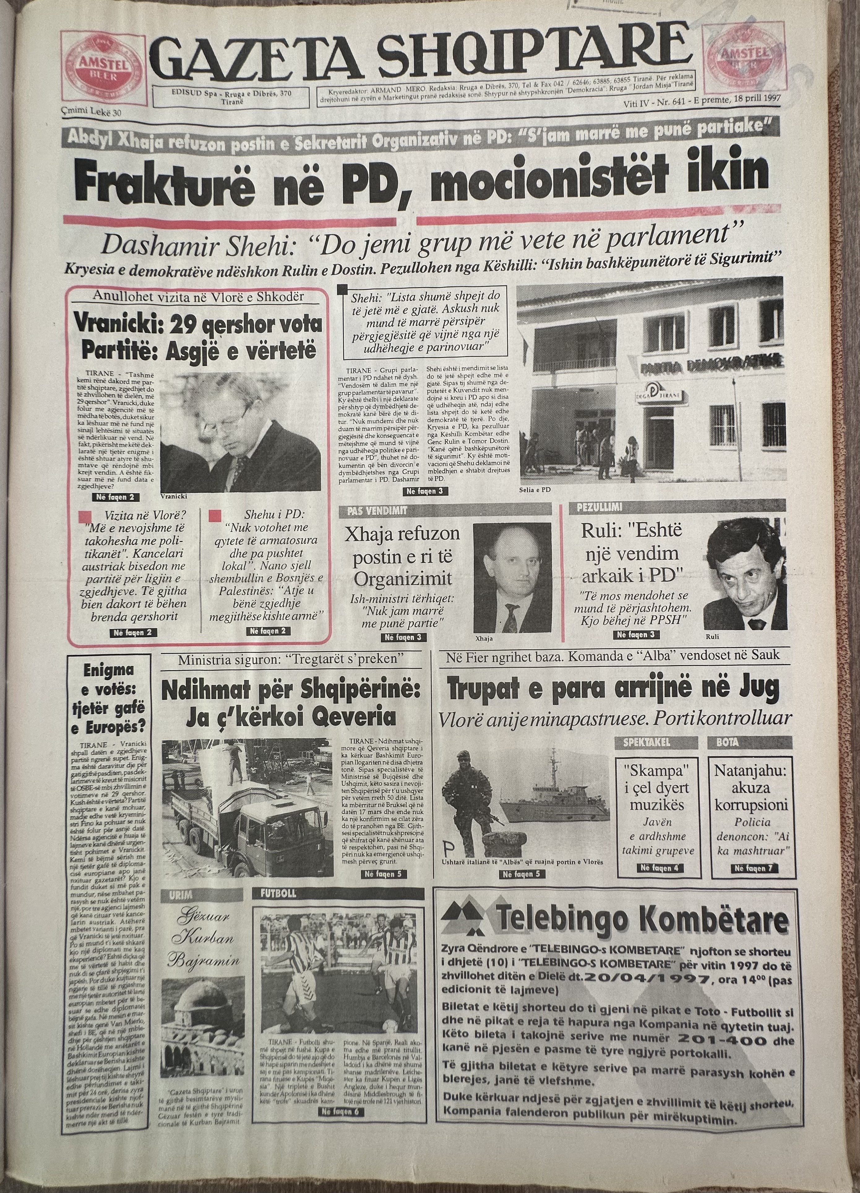 Gazeta Shqiptare 1997-04-18